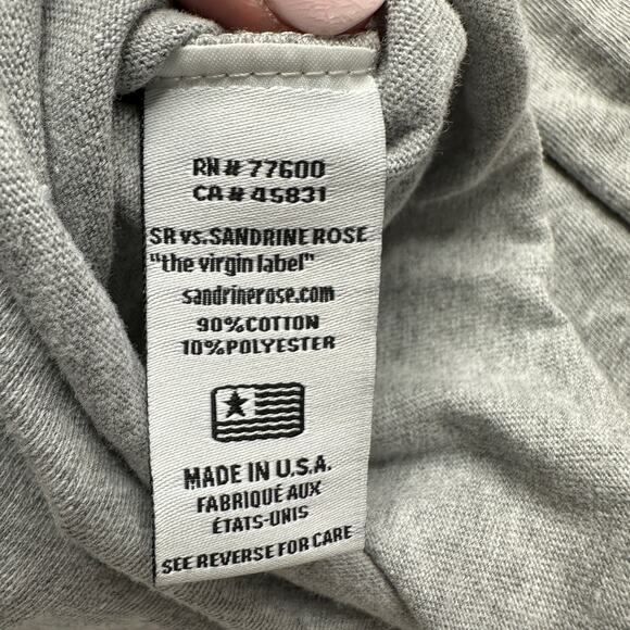 Sandrine Rose Sid & Monroe Love You To Death Gray Muscle Shirt Women Medium NWT - Picture 8 of 9